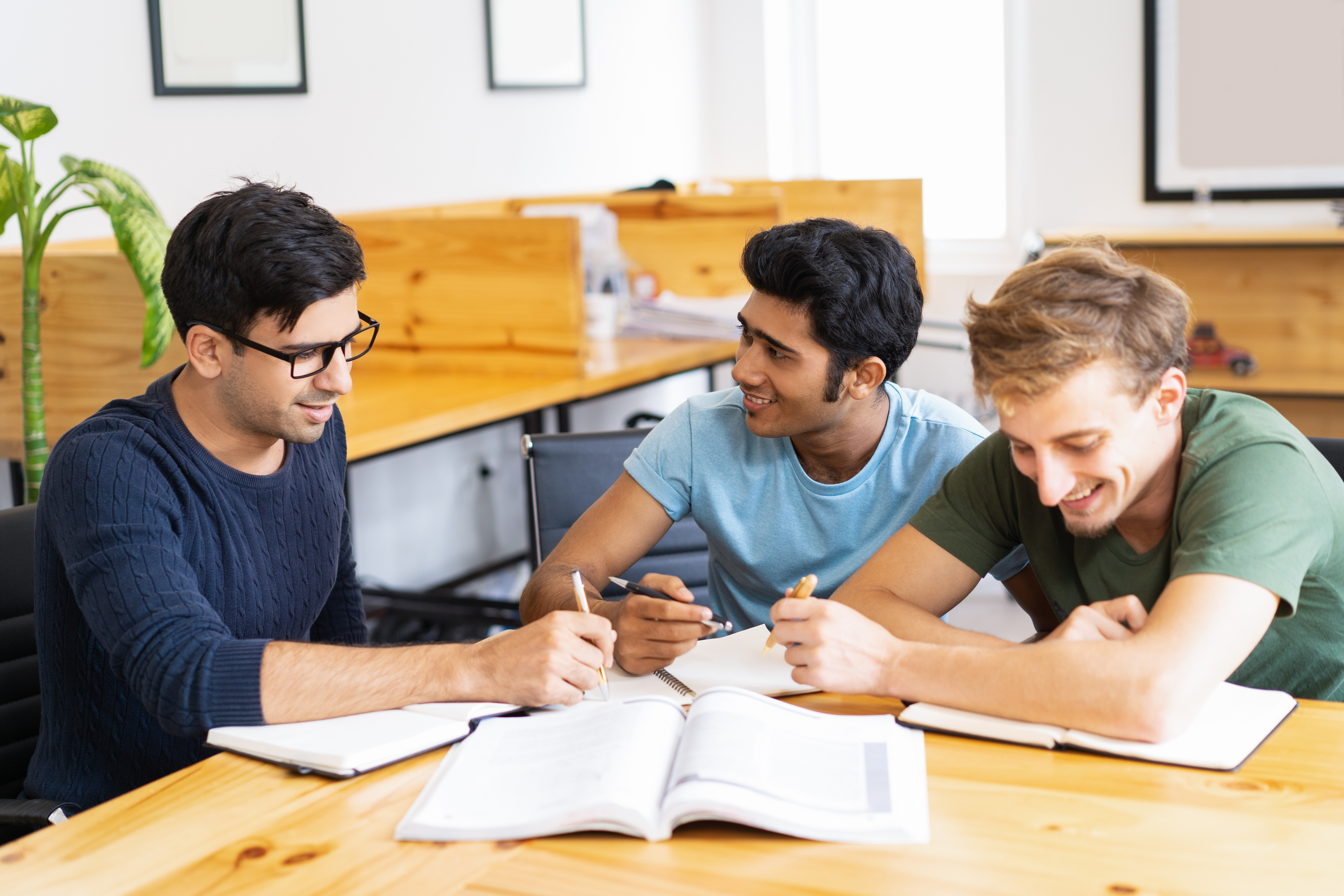 Students studying together